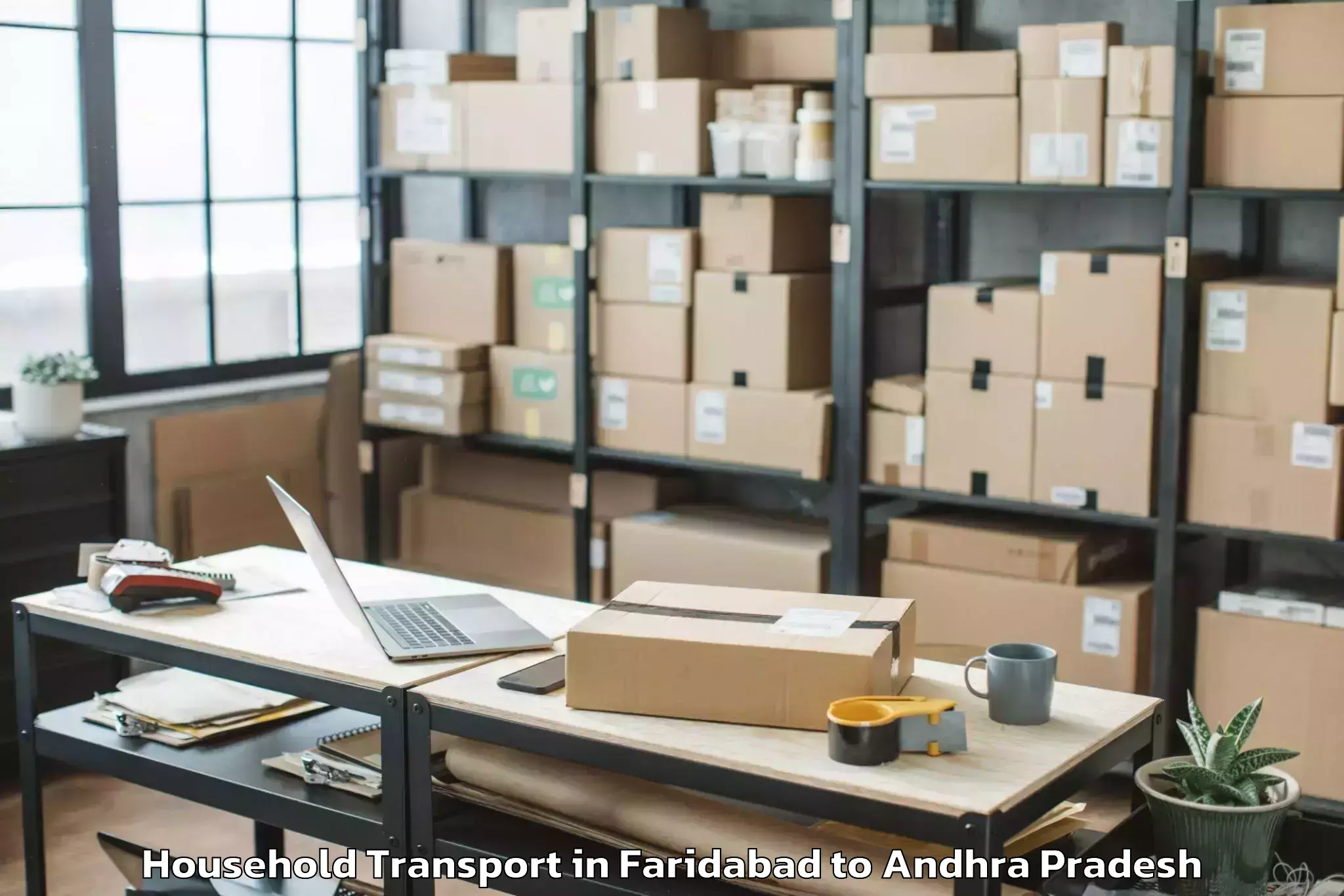 Book Faridabad to Achampet Palnadu Household Transport